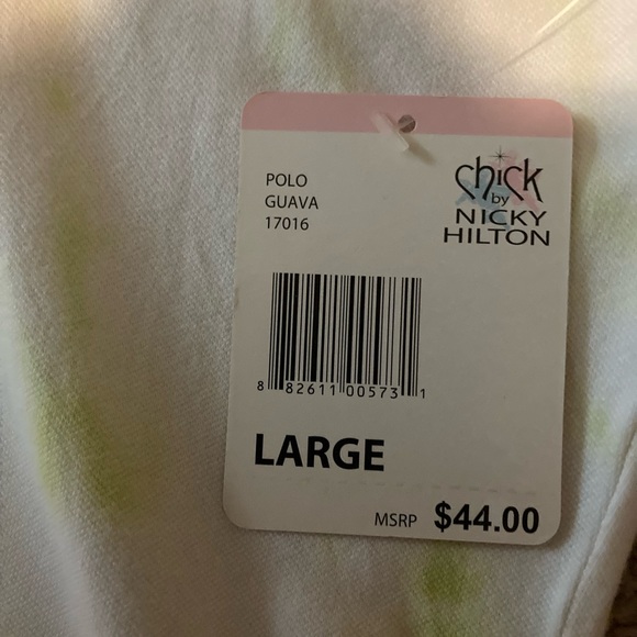 New with tags Nicky Hilton tie dyed polo top - Picture 2 of 4
